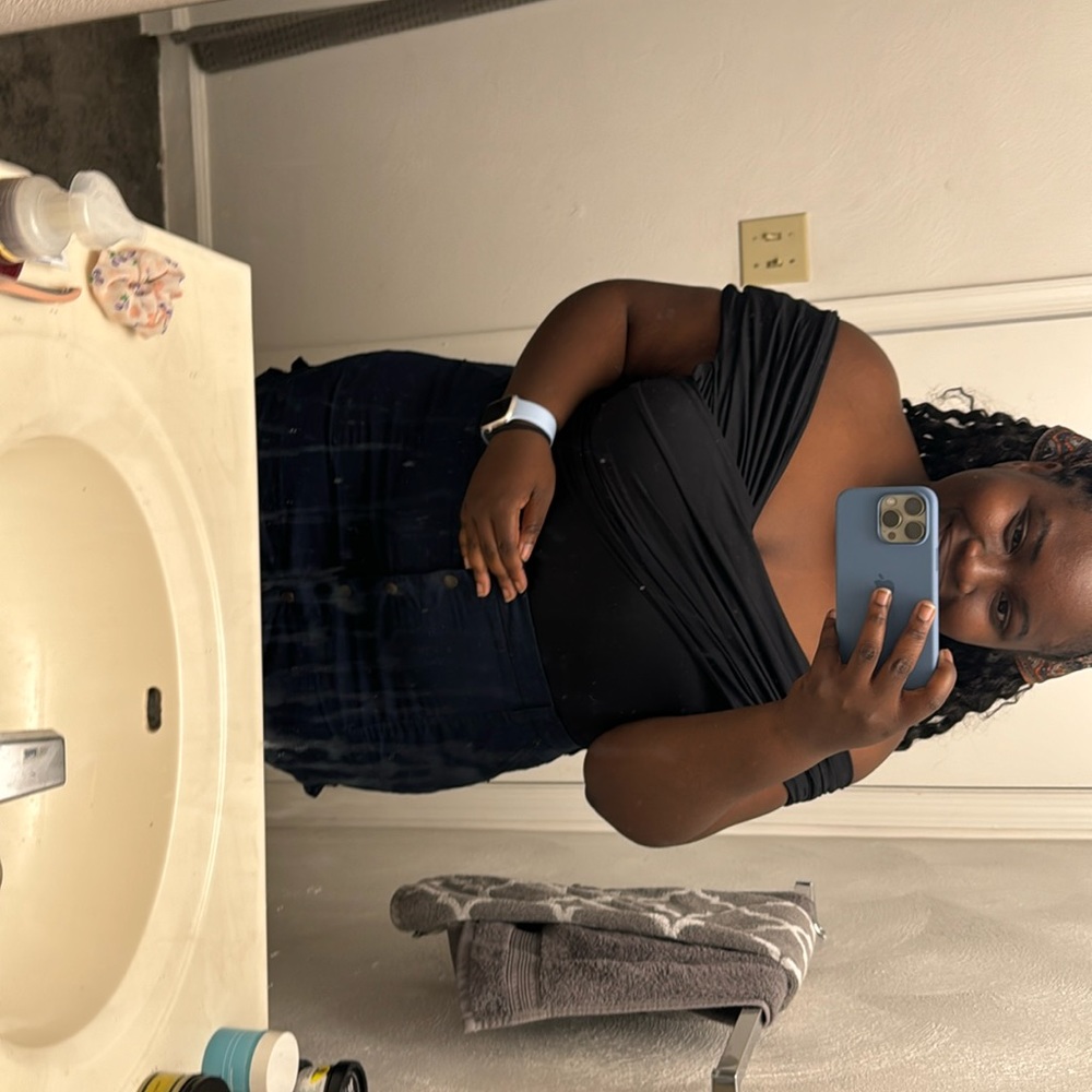 Abercrombie black wrapped body suit